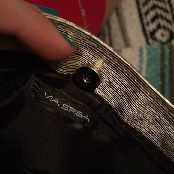 Y2K VIA SPIGA GOLD CLUTCH - Picture 3 of 3